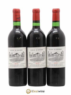 Haut Médoc château Le bourdieu (sans prix de réserve) 1970 - Lot de 3 Bouteilles