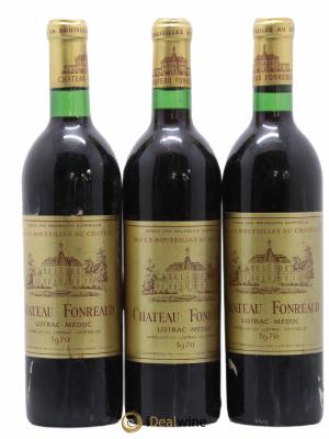 Château Fonréaud Cru Bourgeois  (sans prix de réserve) 1970 - Lot de 3 Bouteilles