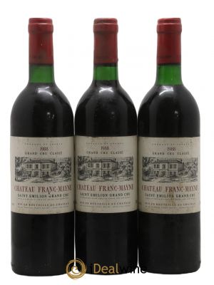 Château Franc Mayne Grand Cru Classé  1988 - Lot of 3 Bottles