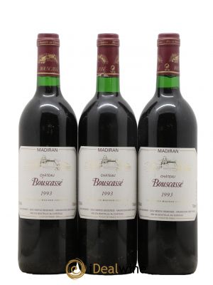 Madiran Château Bouscassé Alain Brumont 1993 - Lot de 3 Bottles