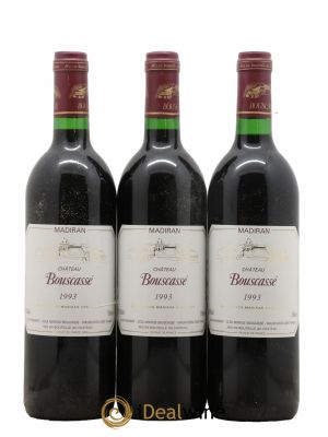 Madiran Château Bouscassé Alain Brumont  1993 - Lot of 3 Bottles