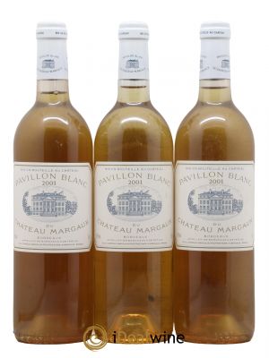 Pavillon Blanc du Château Margaux  2001 - Lotto di 3 Bottiglie