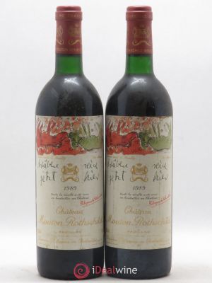 Château Mouton Rothschild 1er Grand Cru Classé  1989 - Lot of 2 Bottles