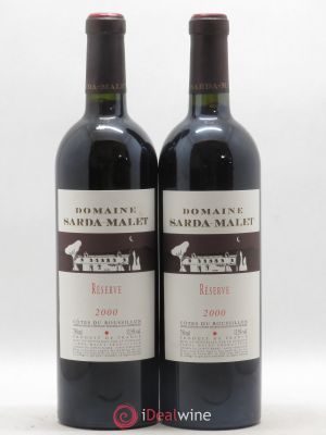 Côtes du Roussillon Domaine Sarda-Malet Réserve Jérôme Malet  2000 - Lot of 2 Bottles