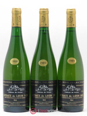 Coteaux du Layon Faye Grande Selection Château du Fresne 1989 - Lot of 3 Bottles