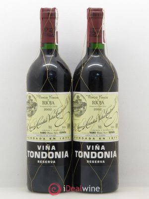 Rioja DOCa Vina Tondonia Reserva R. Lopez de Heredia  2002 - Lot de 2 Bouteilles