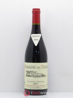 IGP Vaucluse (Vin de Pays de Vaucluse) Domaine des Tours E.Reynaud Merlot 1998 - Lot de 1 Bouteille