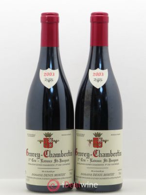 Gevrey-Chambertin 1er Cru Lavaux Saint Jacques Denis Mortet (Domaine)  2003 - Lot of 2 Bottles
