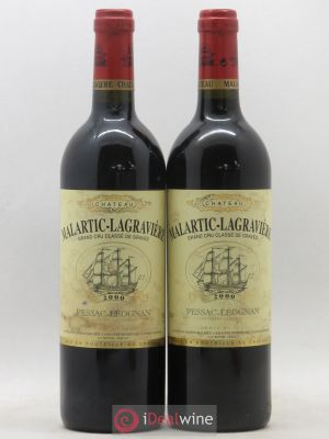 Château Malartic-Lagravière Cru Classé de Graves  2000 - Lot of 2 Bottles