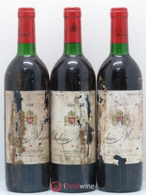 Château Musar Serge Hochar  1989 - Lot of 3 Bottles