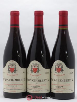 Gevrey-Chambertin Vieilles vignes Geantet-Pansiot  1995 - Lot of 3 Bottles