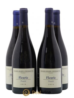 Fleurie Poncié Domaine du Vissoux - P-M. Chermette  2014 - Lot of 4 Bottles
