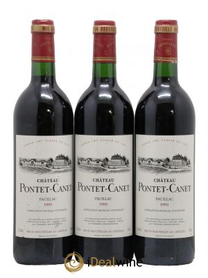 Château Pontet Canet 5ème Grand Cru Classé  1993 - Lot of 3 Bottles