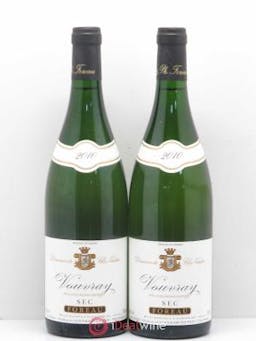 Vouvray Sec Clos Naudin - Philippe Foreau  2010 - Lot of 2 Bottles