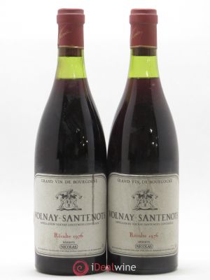 Volnay 1er Cru Réserve Nicolas Santenots 1976 - Lot of 2 Bottles