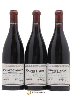 Romanée-Saint-Vivant Grand Cru Domaine de la Romanée-Conti  2015 - Lot of 3 Bottles