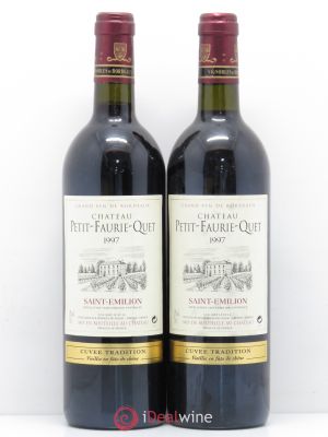 Saint-Émilion Chateau Petit Faurie Quet (no reserve) 1997 - Lot of 2 Bottles