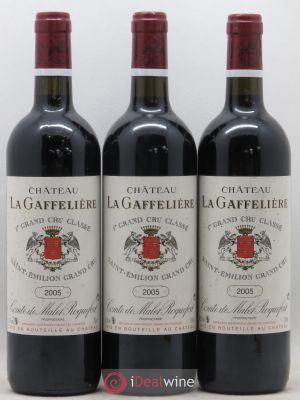 Château la Gaffelière 1er Grand Cru Classé B  2005 - Lot of 3 Bottles
