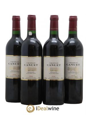 - Château Canuet Margaux 1996 - Lot de 4 Bottles