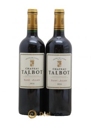 Château Talbot 4ème Grand Cru Classé  2016 - Lot of 2 Bottles