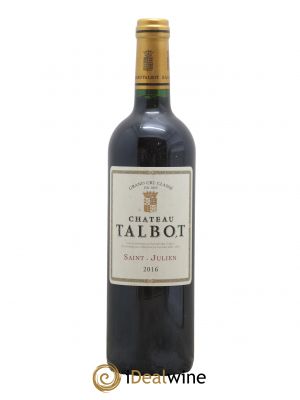 Château Talbot 4ème Grand Cru Classé 2016 - Lot de 1 Bottle