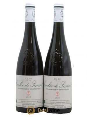 Savennières Clos de la Coulée de Serrant Vignobles de la Coulée de Serrant - Nicolas Joly  2015 - Lot of 2 Bottles