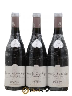 Beaune 1er Cru Les Cents Vignes Rapet Père & Fils  2015 - Lot of 3 Bottles