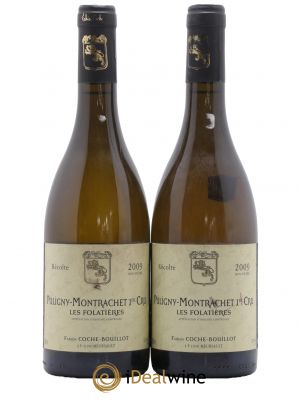 Puligny-Montrachet 1er Cru Folatieres Coche Bouillot 2009 - Lot de 2 Bottles