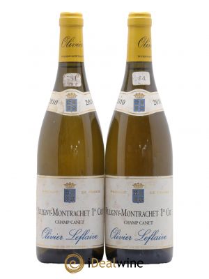 Puligny-Montrachet 1er Cru Champ Canet Olivier Leflaive 2010 - Lot de 2 Bottles