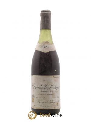 Chambolle-Musigny 1er Cru Henri De Villamont 1978 - Lot of 1 Bottle
