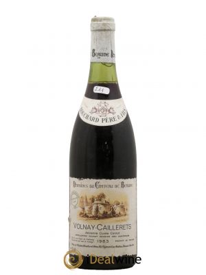 Volnay 1er cru Caillerets - Ancienne Cuvée Carnot Bouchard Père & Fils 1983 - Lot de 1 Bouteille
