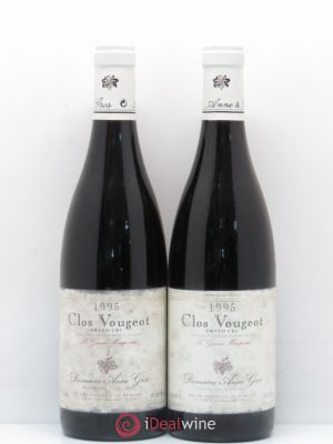 Clos de Vougeot Grand Cru Le Grand Maupertui Anne Gros  1995 - Lot of 2 Bottles