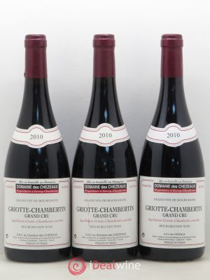 Griotte-Chambertin Grand Cru Domaine des Chezeaux 2010 - Lot of 3 Bottles