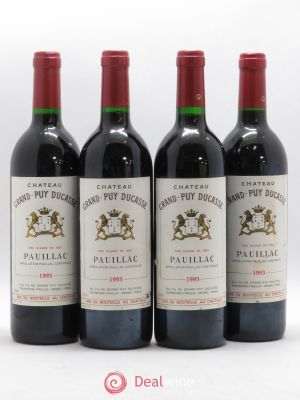 Château Grand Puy Ducasse 5ème Grand Cru Classé  1993 - Lot of 4 Bottles