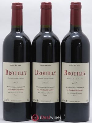Brouilly Cuvée des Fous Jean-Claude Lapalu  2017 - Lot of 3 Bottles