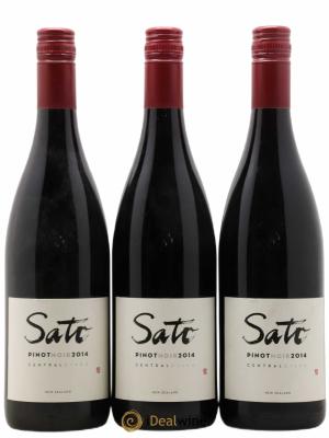Nouvelle Zélande Central Otago Pinot Noir Sato Wines 2014 - Lot de 3 Bouteilles