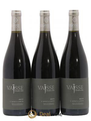 IGP Pays de l'Hérault L'Aphyllante Vaisse (Domaine)  2017 - Lot of 3 Bottles