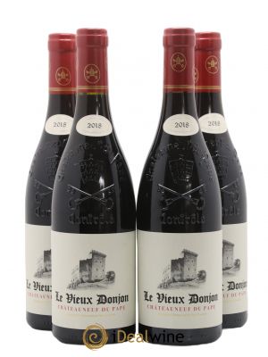 Châteauneuf-du-Pape Le Vieux Donjon Michel Lucien  2018 - Lot of 4 Bottles