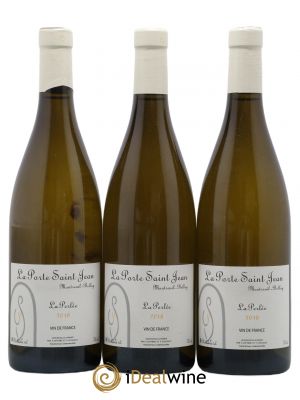 Vin de France La Perlée La Porte Saint Jean  2018 - Lot of 3 Bottles