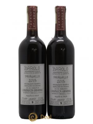 Barolo DOCG Paiagallo Giovanni Canonica  2015 - Lot of 2 Bottles