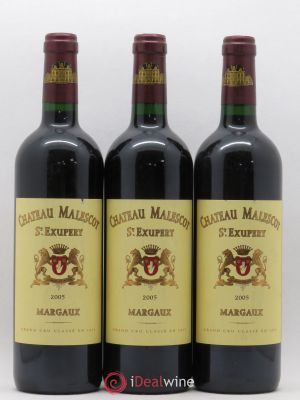 Château Malescot Saint-Exupéry 3ème Grand Cru Classé  2005 - Lot of 3 Bottles