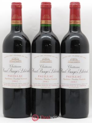 Château Haut Bages Libéral 5ème Grand Cru Classé  2002 - Lot of 3 Bottles