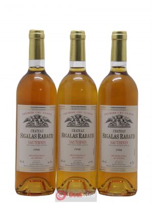 Château Sigalas Rabaud 1er Grand Cru Classé  1998 - Lot of 3 Bottles