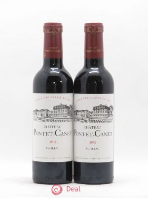 Château Pontet Canet 5ème Grand Cru Classé  2015 - Lot de 2 Demi-bouteilles