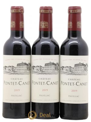 Château Pontet Canet 5ème Grand Cru Classé  2019 - Lot de 3 Demi-bouteilles