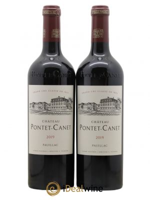 Château Pontet Canet 5ème Grand Cru Classé  2019 - Lot de 2 Bouteilles