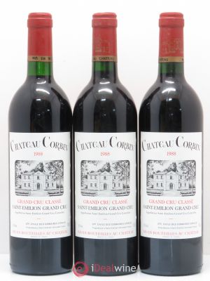 Château Corbin Grand Cru Classé  1988 - Lot of 3 Bottles