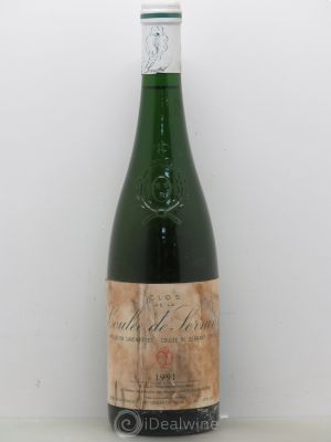 Savennières Clos de la Coulée de Serrant Nicolas Joly  1991 - Lot of 1 Bottle