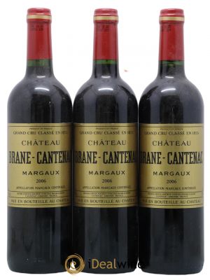 Château Brane Cantenac 2ème Grand Cru Classé  2006 - Lot of 3 Bottles