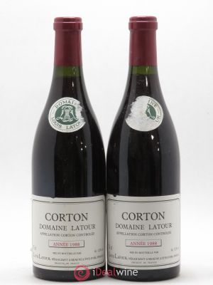 Corton Grand Cru Louis Latour (Domaine)  1988 - Lot of 2 Bottles